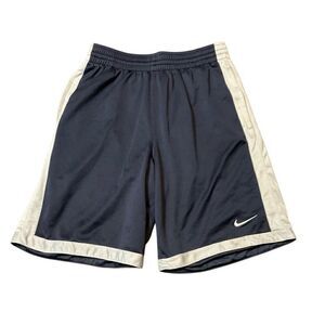 Nike Mens Colorblock Drawstring Elastic Waist Basketball Shorts Gray Blue Medium